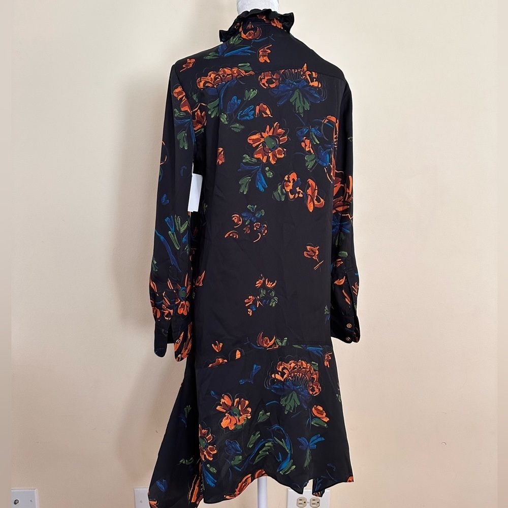 TORY BURCH Women Asymmetrical Hem Floral Cora Dress Size 0 - Picture 7 of 11